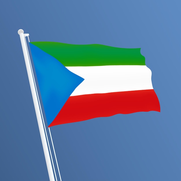 Desenho da bandeira da guiné equatorial e desenho da bandera da guiné ecuatorial