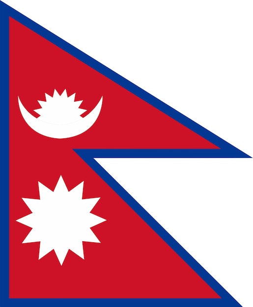 Desenho da bandeira do nepal