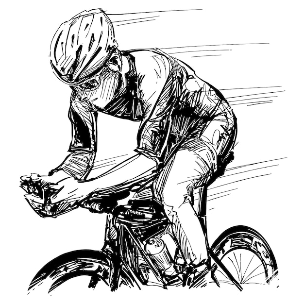 Desenho da competição de bicicletas