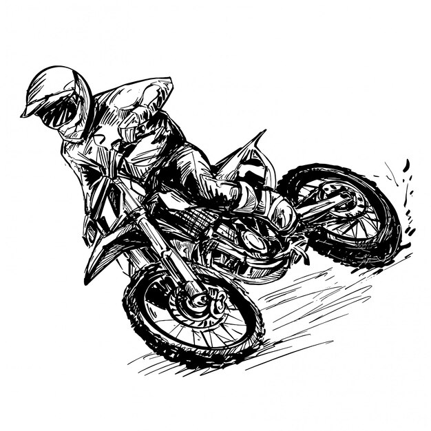 Desenho da competição de moto