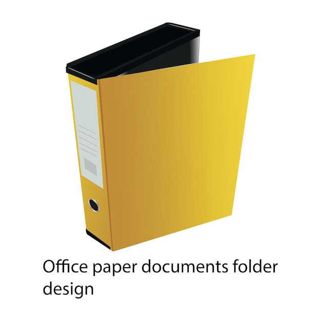 Desenho da pasta de documentos de papel de escritório d