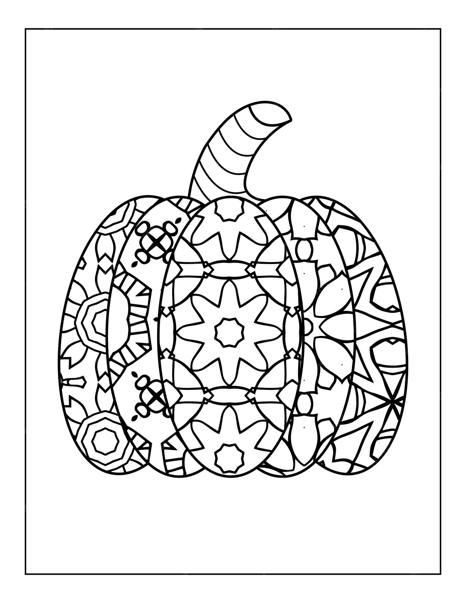 desenho de abóbora de halloween 2 camadas para colorir para crianças  7528043 Vetor no Vecteezy