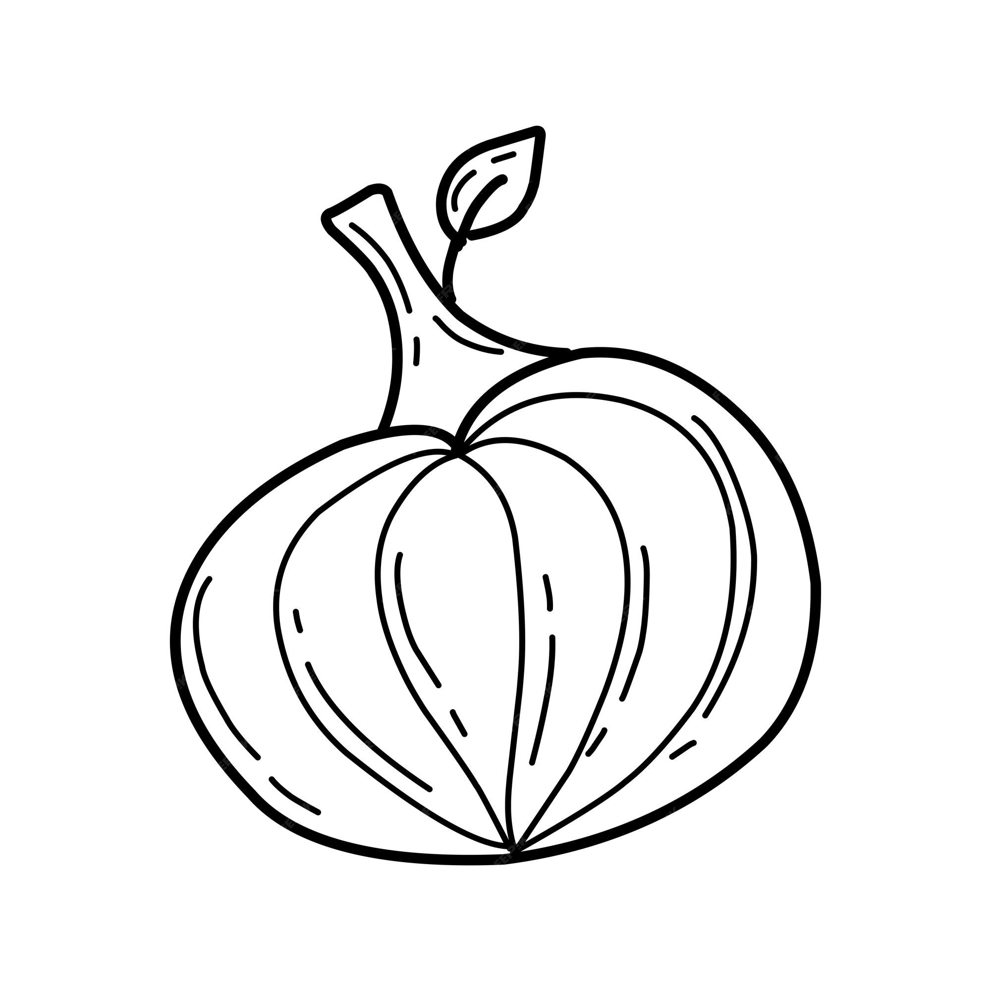 como desenhar doodle abóbora para o halloween. ilustração vetorial 11801125  Vetor no Vecteezy