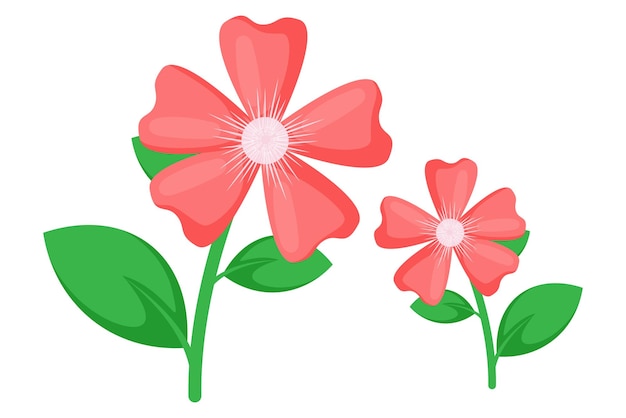Vetor desenho de adesivo de flor de primavera desenhado à mão