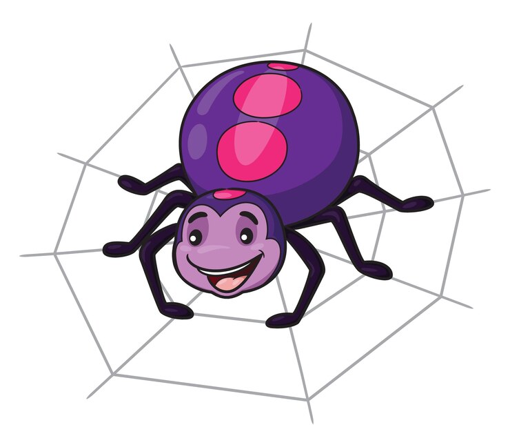 Vetor desenho de aranha.