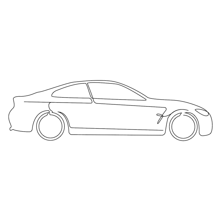Vetor desenho de arte de linha contínua de carro desenho de arte vetorial de carro de corrida elegante desenho de ilustração