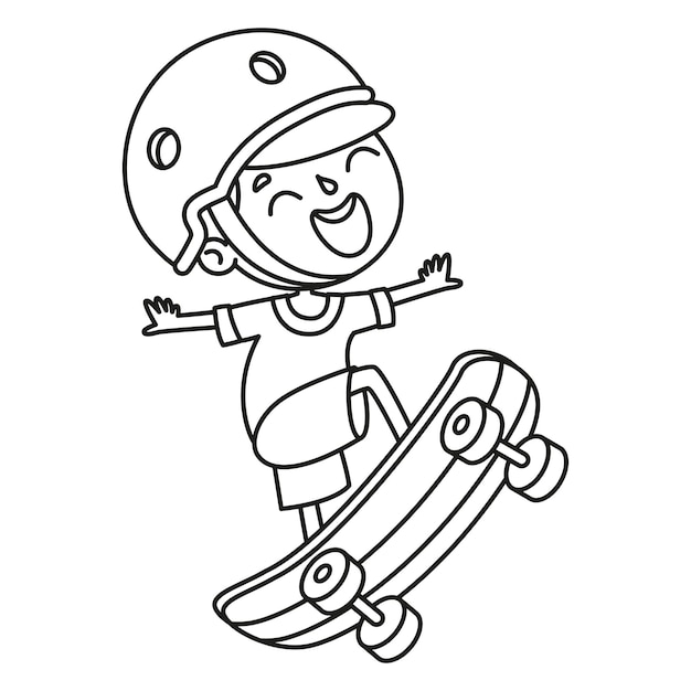 Desenhos de Skate para colorir e pintar - Pinte Online