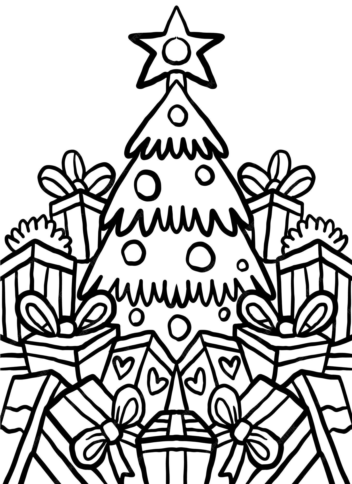 Árvore de Natal para colorir - Imprimir Desenhos