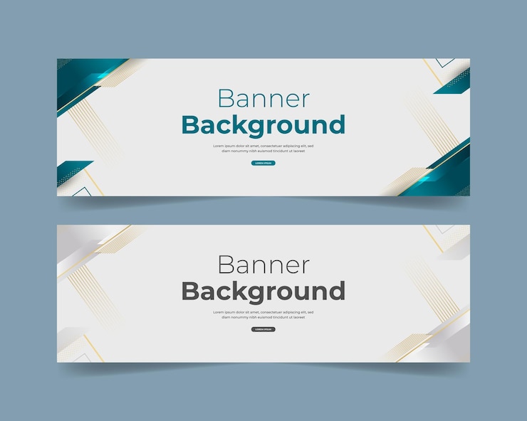 Vetor desenho de bandeira abstrato verde e branco com elegantes elementos dourados