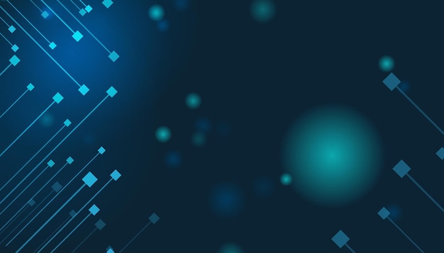 Desenho de bandeira de vetor, tecnologia de ilustração com padrão geométrico sobre fundo azul escuro. Conceito moderno de tecnologia digital de alta tecnologia. Comunicação abstrata pela internet, design de tecnologia da ciência do futuro