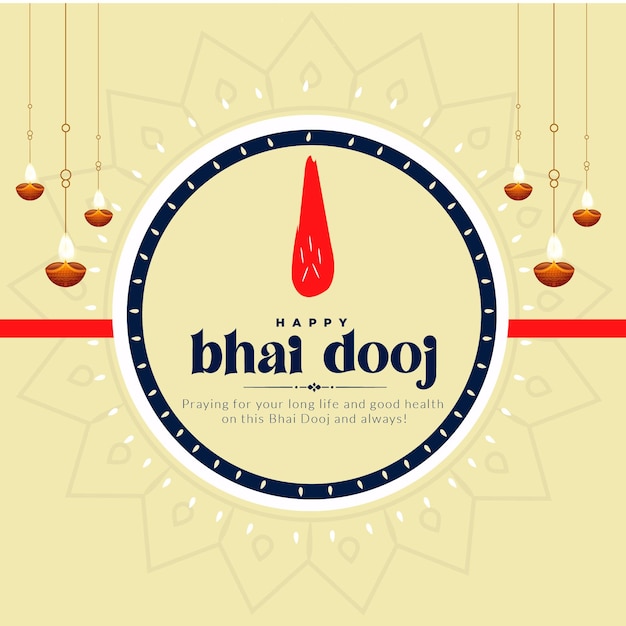 Vetor desenho de banner com modelo de festival indiano feliz bhai dooj