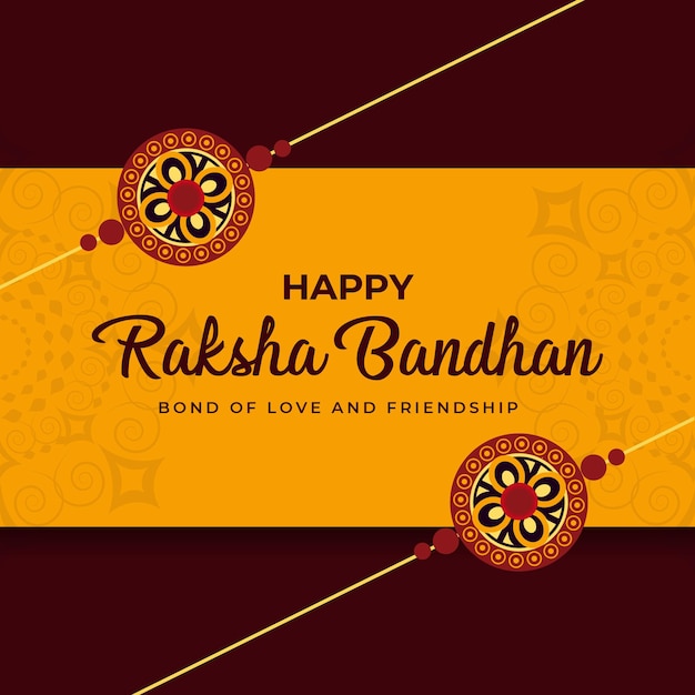 Desenho de banner do feliz modelo de festival indiano raksha bandhan