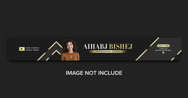 Vetor desenho de banner do youtube bonito e elegante
