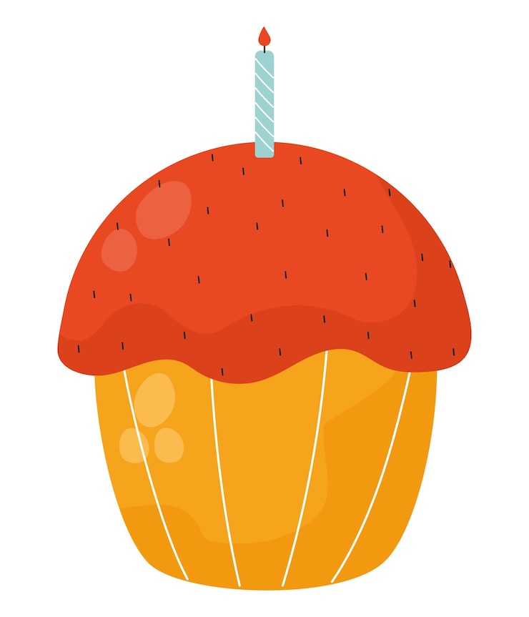 Vetor desenho de bolo de aniversário