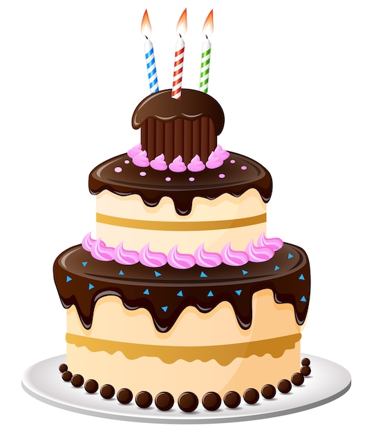 Bolo de aniversário desenho simples png em 2023