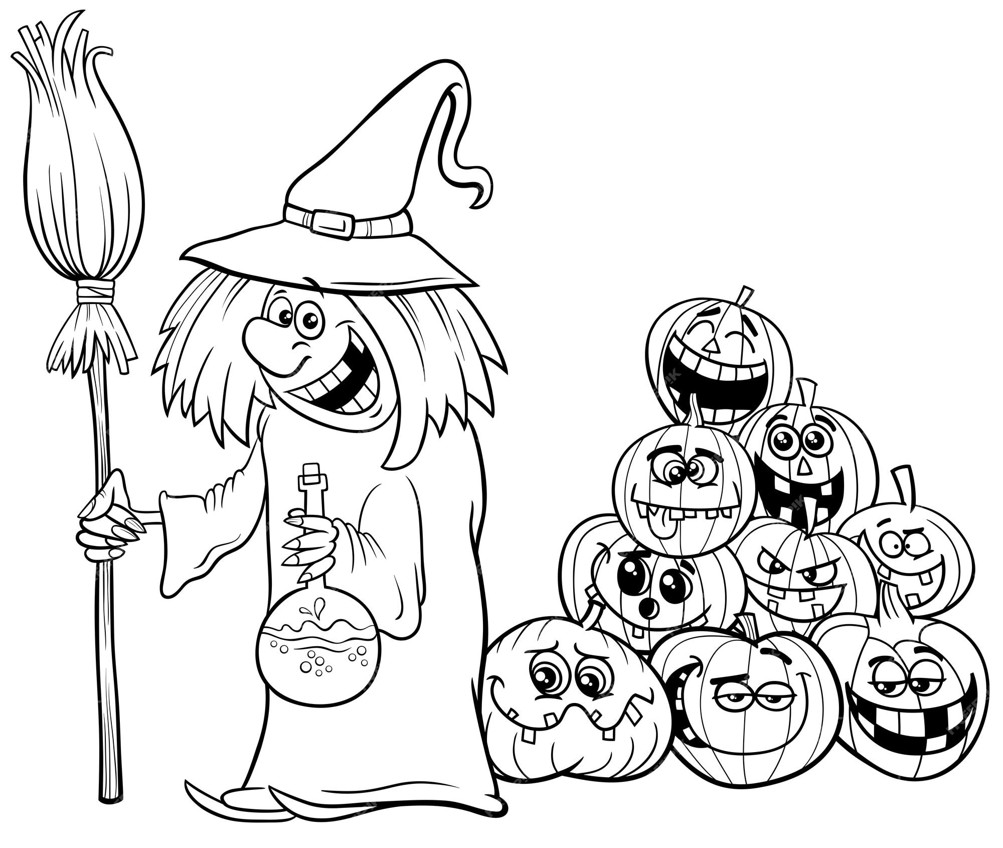 40 DESENHOS DE BRUXA PARA COLORIR, PINTAR, IMPRIMIR! DESENHOS DE HALLOWEEN  BRUXAS - …