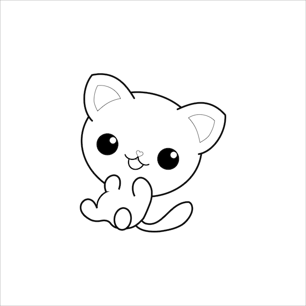 Desenho de bunda de gato para colorir para amantes de gatos