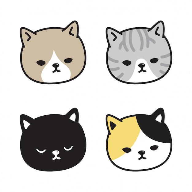 Ícone Principal Animal Dos Desenhos Animados Avatar Da Cara Do Gato Para O  Perfil De Redes Sociais Projeto Tirado Mão Ilustração do Vetor - Ilustração  de social, cartoon: 73420641