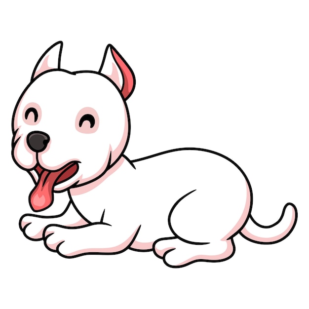 Desenho de cachorro bonito dogo argentino