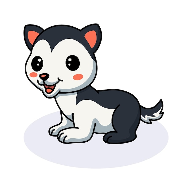 Desenho de cachorro husky fofo