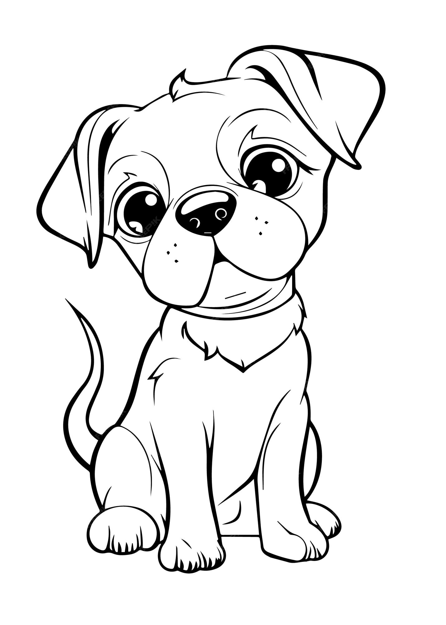 Desenho de Emoji cara de cachorro para colorir