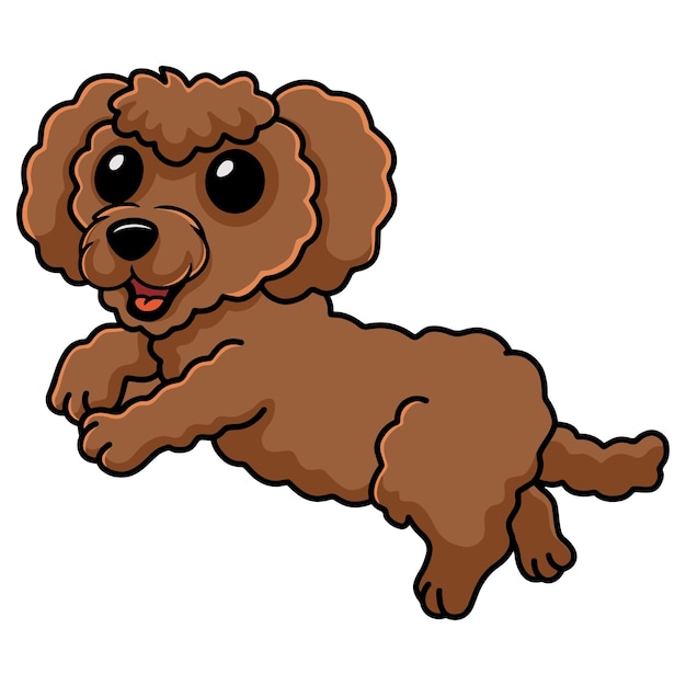 Desenho de cachorro poodle de brinquedo fofo