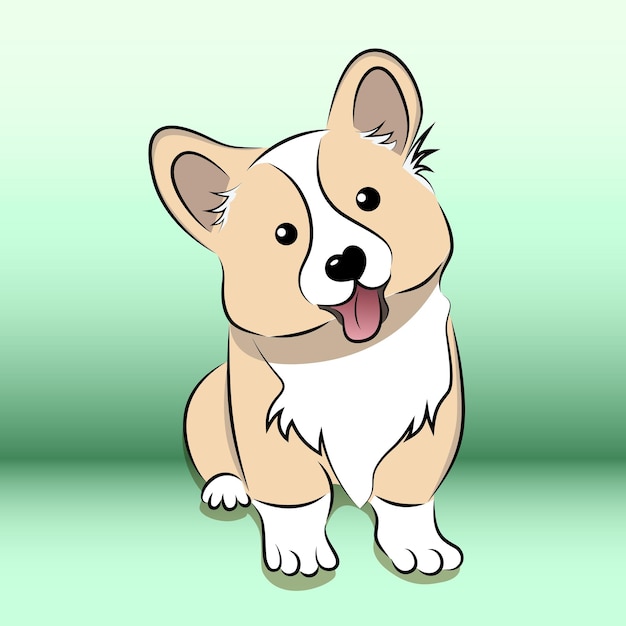 Desenho de cachorro weish corgi