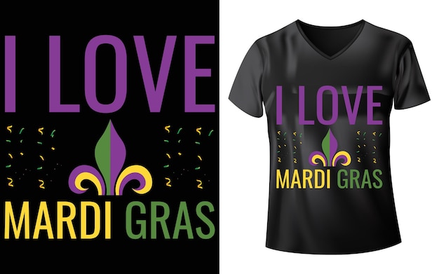 Vetor desenho de camisa de mardi gras