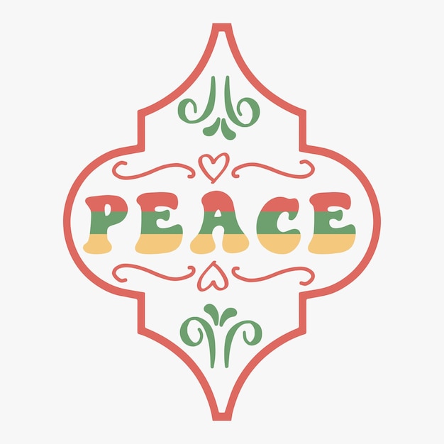 Desenho de camisa peace retro svg