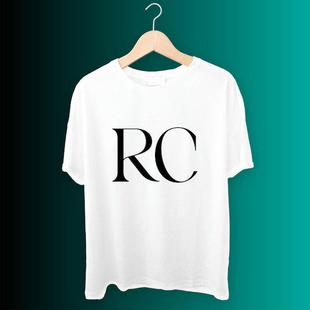 Desenho de camiseta branca RC