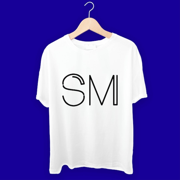 Desenho de camiseta branca SM
