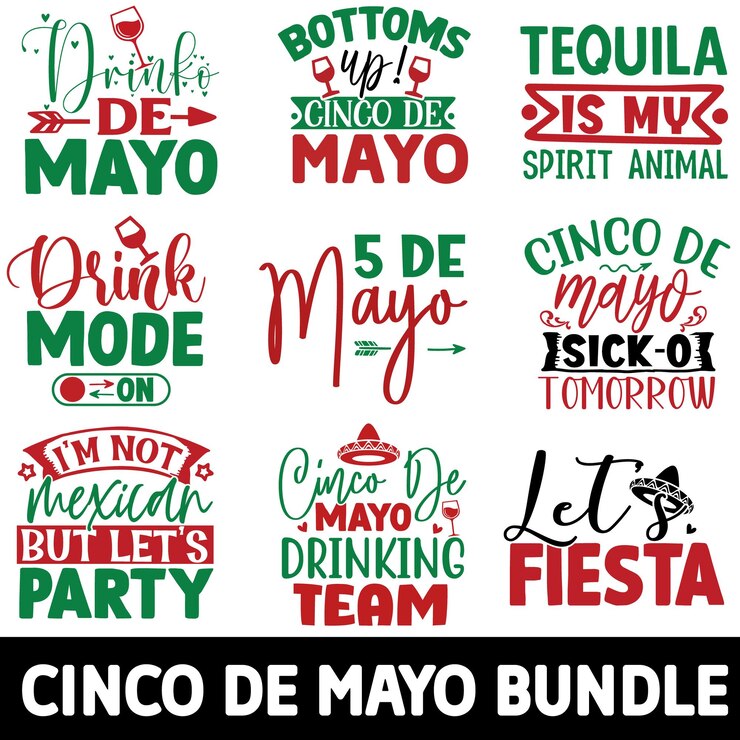 Vetor desenho de camiseta cinco de mayo