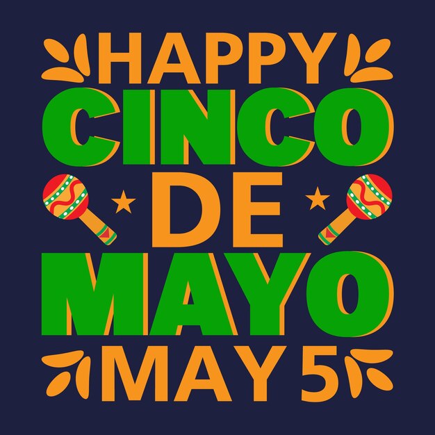 Desenho de camiseta Cinco de Mayo