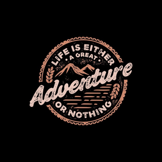 Vetor desenho de camiseta de adventure