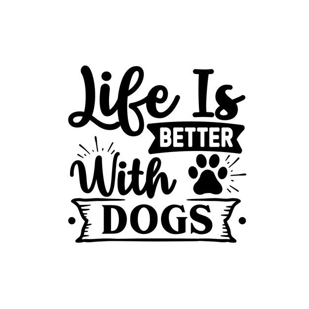 Vetor desenho de camiseta de dog quotes