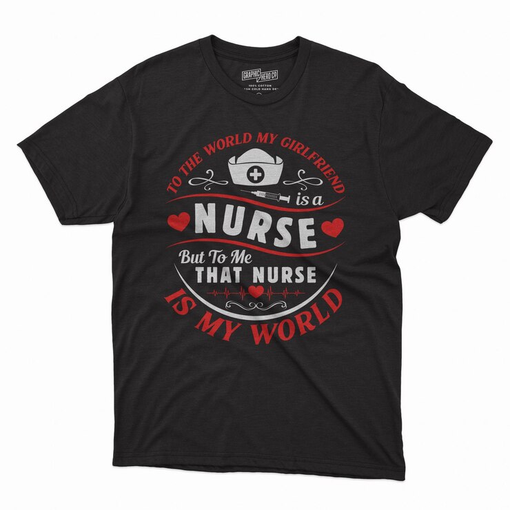 Vetor desenho de camiseta de enfermeira
