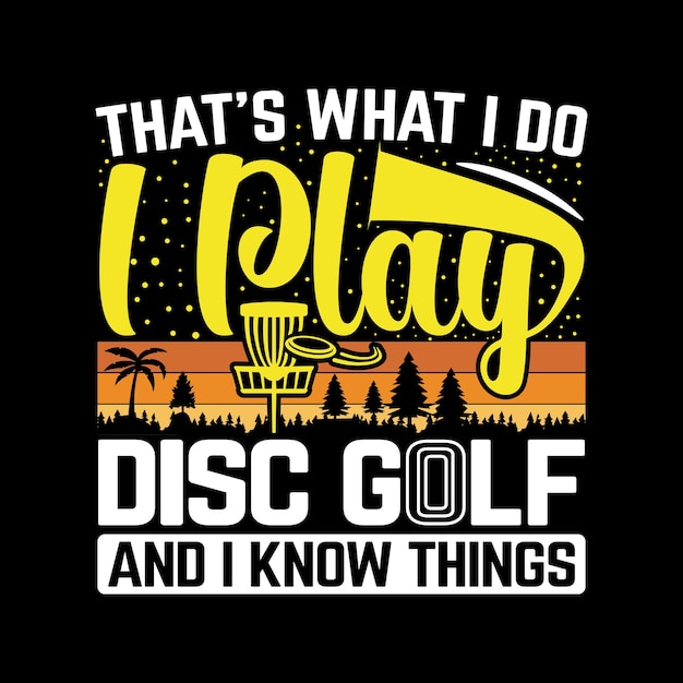 Desenho de camiseta de esporte de golfe de disco ilustração de arte vetorial modelo gráfico
