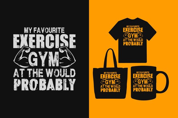 Vetor desenho de camiseta de ginástica e fitness melhor camiseta de ginástica e fitness desenho de camiseta de ginástica para homens e mulheres