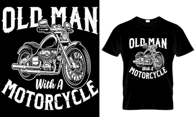 Vetor desenho de camiseta de motocicleta americana vintage