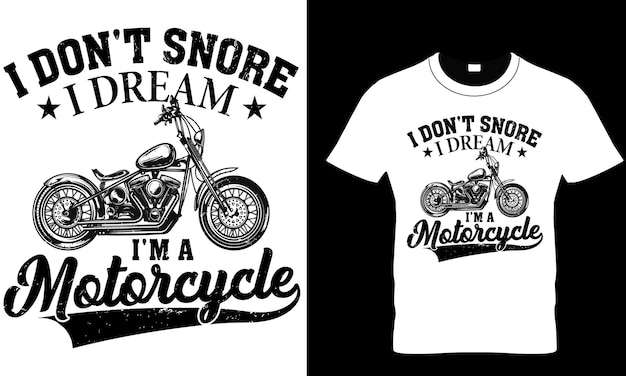 Vetor desenho de camiseta de motocicleta americana vintage