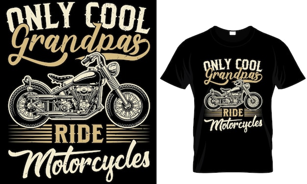 Vetor desenho de camiseta de motocicleta americana vintage