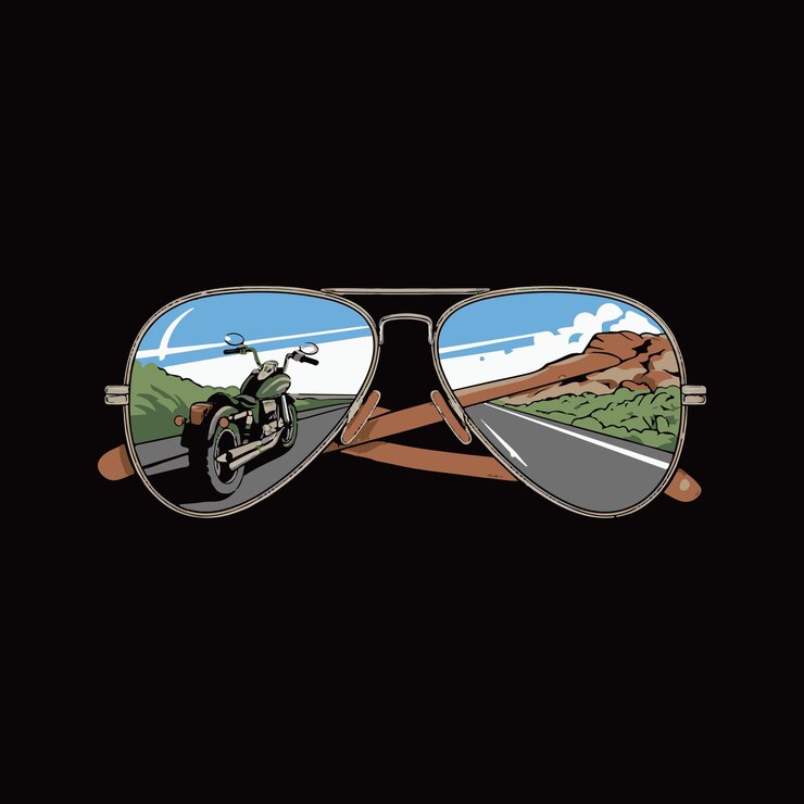 Vetor desenho de camiseta de motocicleta para motociclista