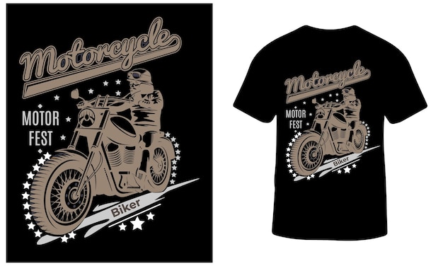 Vetor desenho de camiseta de motociclista