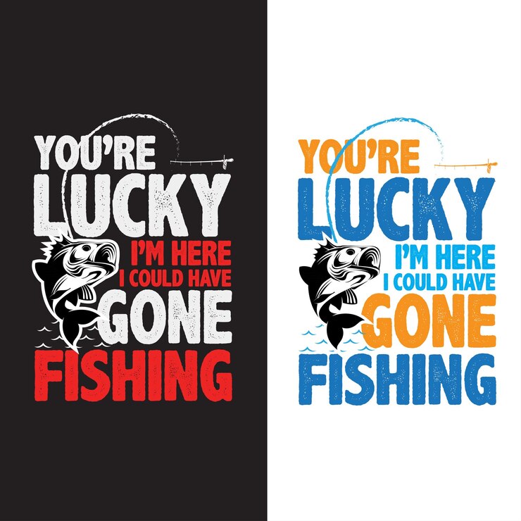 Vetor desenho de camiseta de pesca