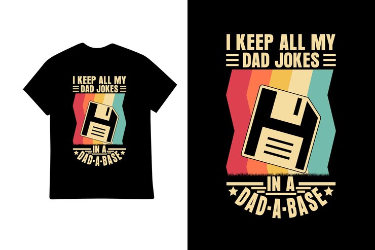 Vetor desenho de camiseta do dia do pai tipografia ilustração