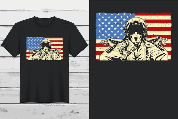 Vetor desenho de camiseta piloto ilustração vetorial piloto