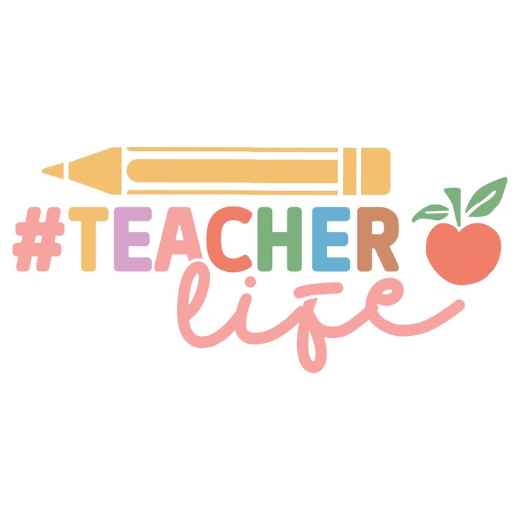 Vetor desenho de camiseta retro teacher svg
