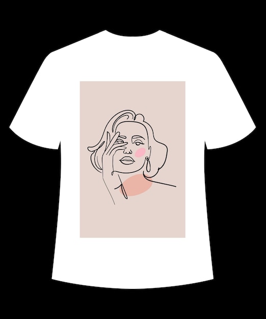 Desenho de camisetas minimalistas abstratas para mulheres e meninos