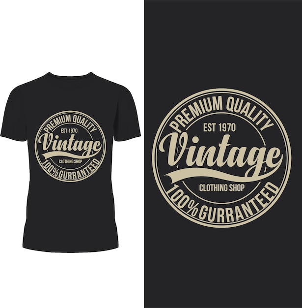 Vetor desenho de camisetas vintage de qualidade premium