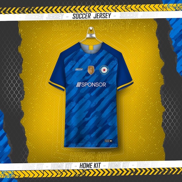 Desenho de camisola de futebol para desenho de camiseta esportiva de sublimação